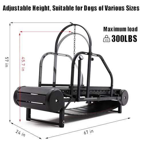 Non-Electric Dog Treadmill with Step Counter, Adjustable Incline & Brake C39096