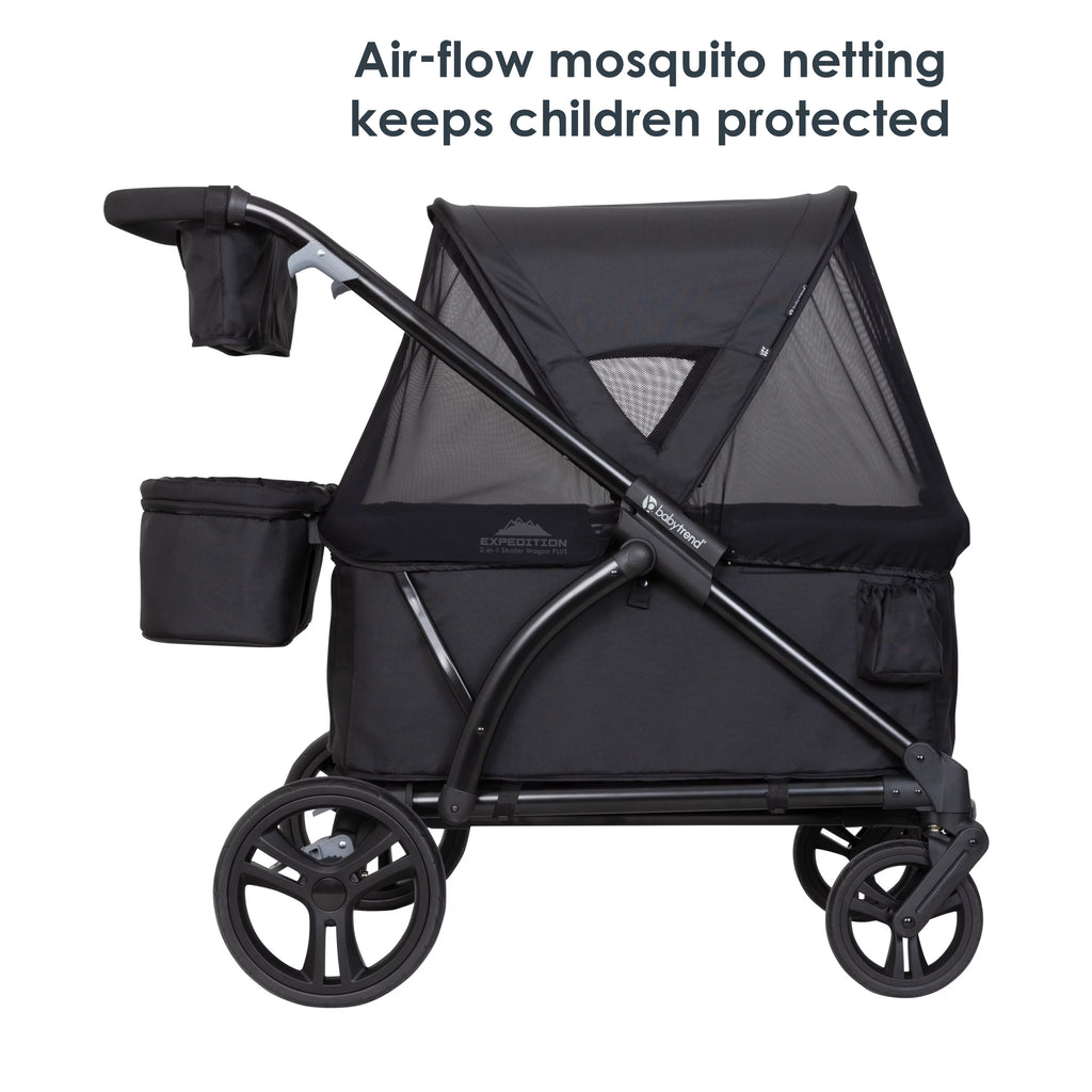 Black 2-in-1 Stroller Wagon I174622