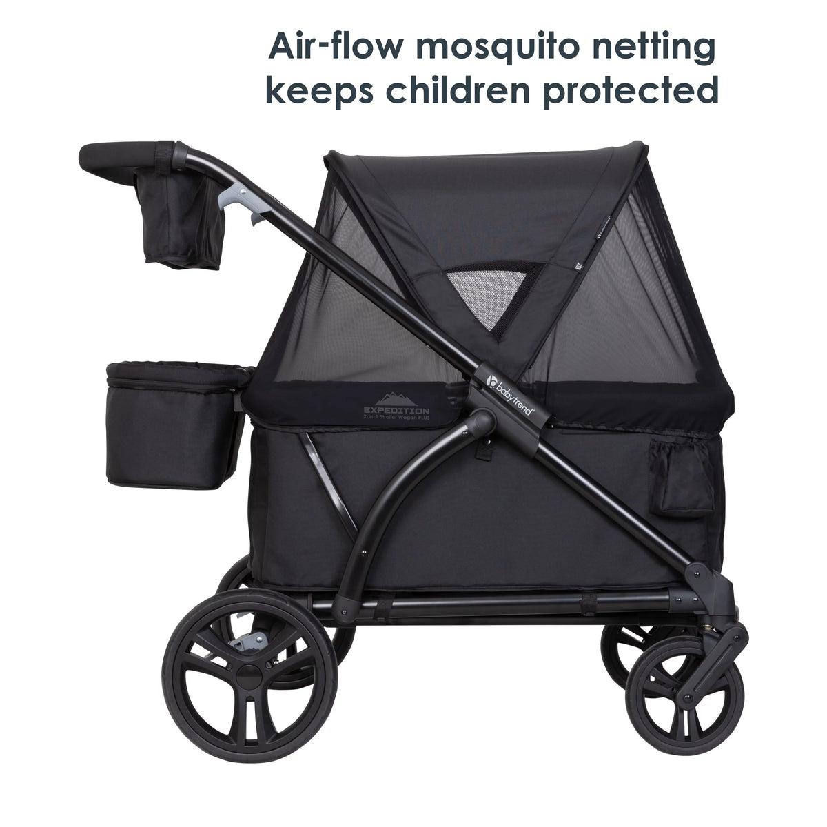 Black 2-in-1 Stroller Wagon I174622