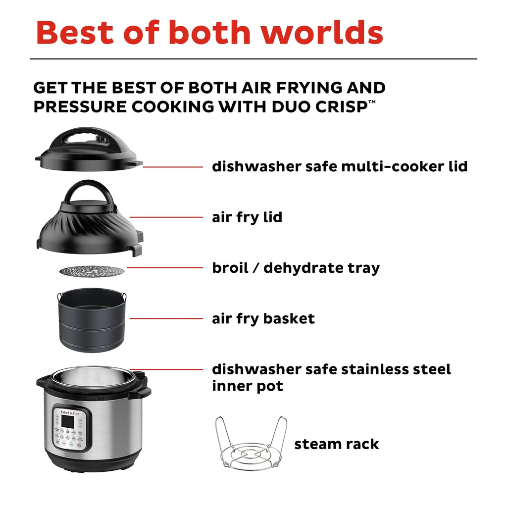 11-in-1 Air Fryer and Electric Pressure Cooker Combo, 8 Quart D4274