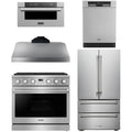 36 Gas Range, Range Hood, Refrigerator, Dishwasher and Microwave U801