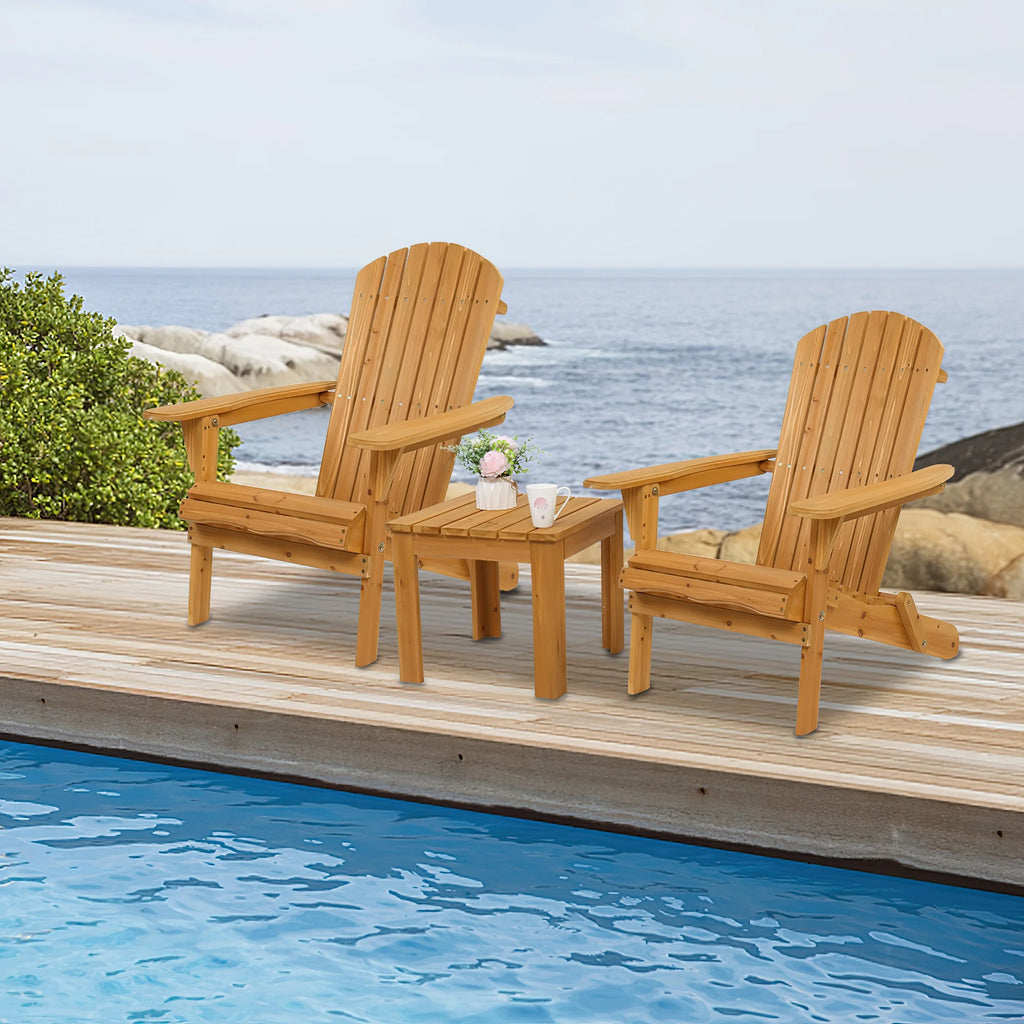 Wooden Patio Side Table J579