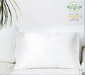 100% Pure Natural Mulberry Silk Pillowcase, 19 Momme Standard Size, Pearl White, 1pc A1028