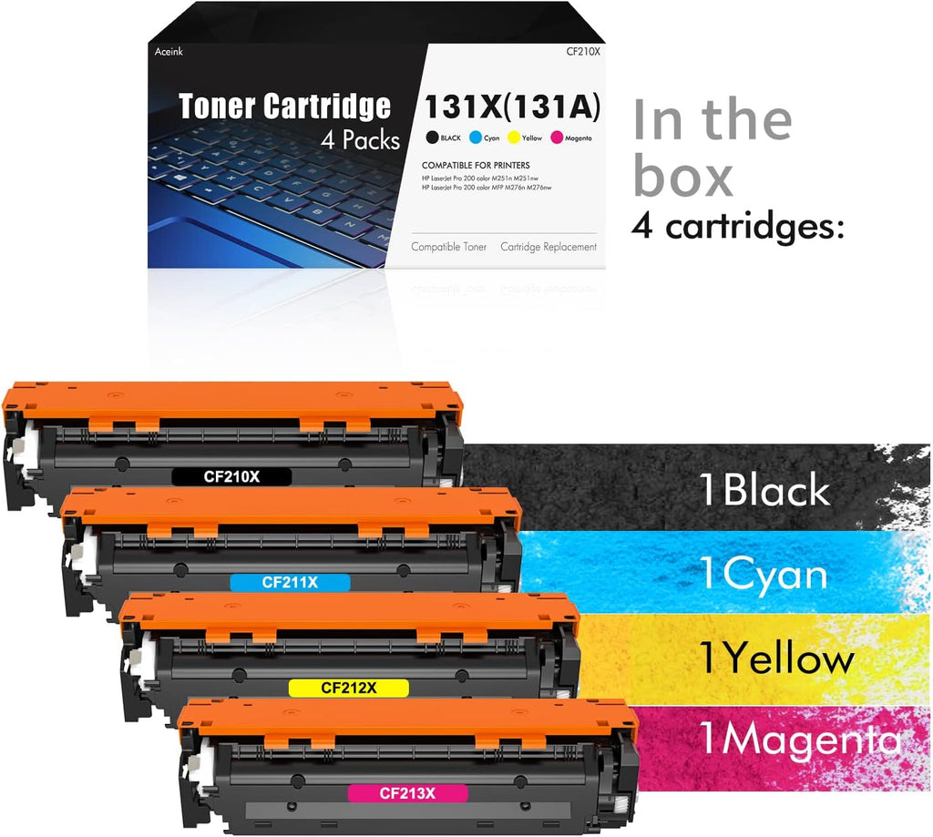 Black Cyan Yellow Magenta Toner Cartridge 4-Pack Q42386