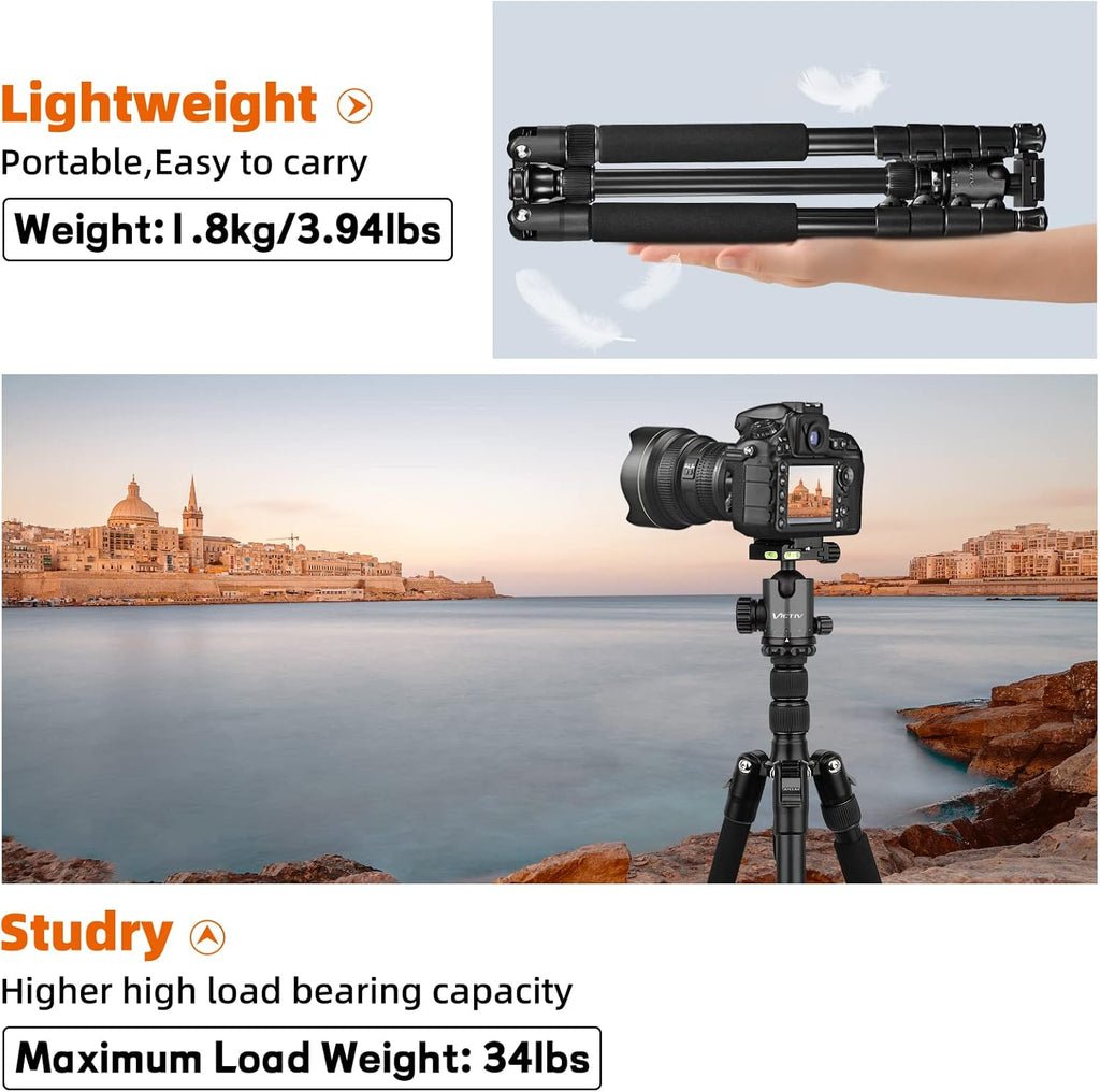 Compact Aluminum Camera Tripod with 360 Degree Ball Head D36095