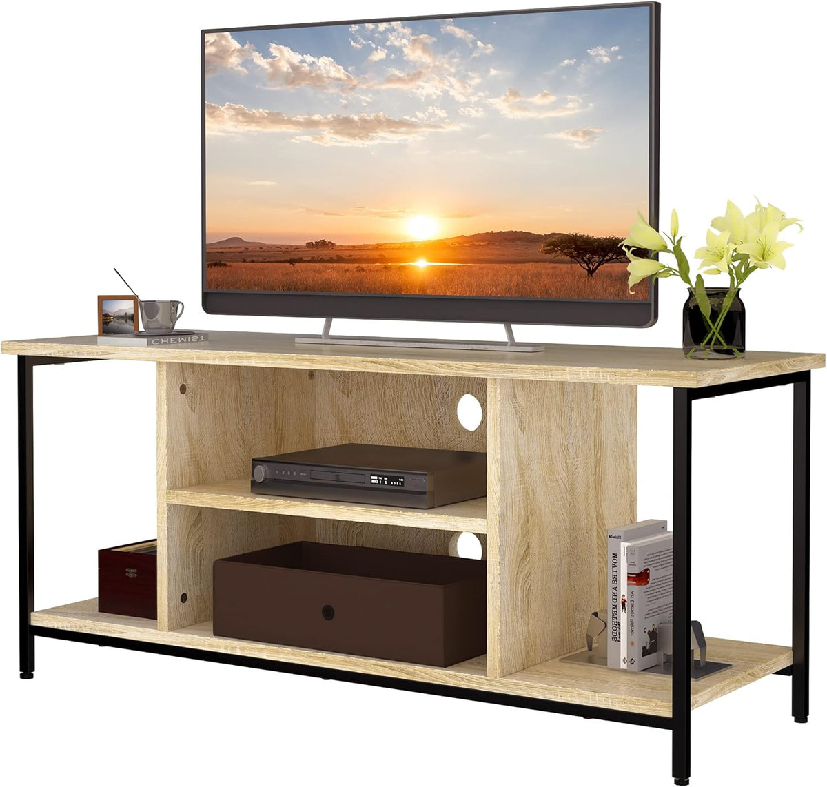 43 Inch Charcoal TV Stand with Storage V290248