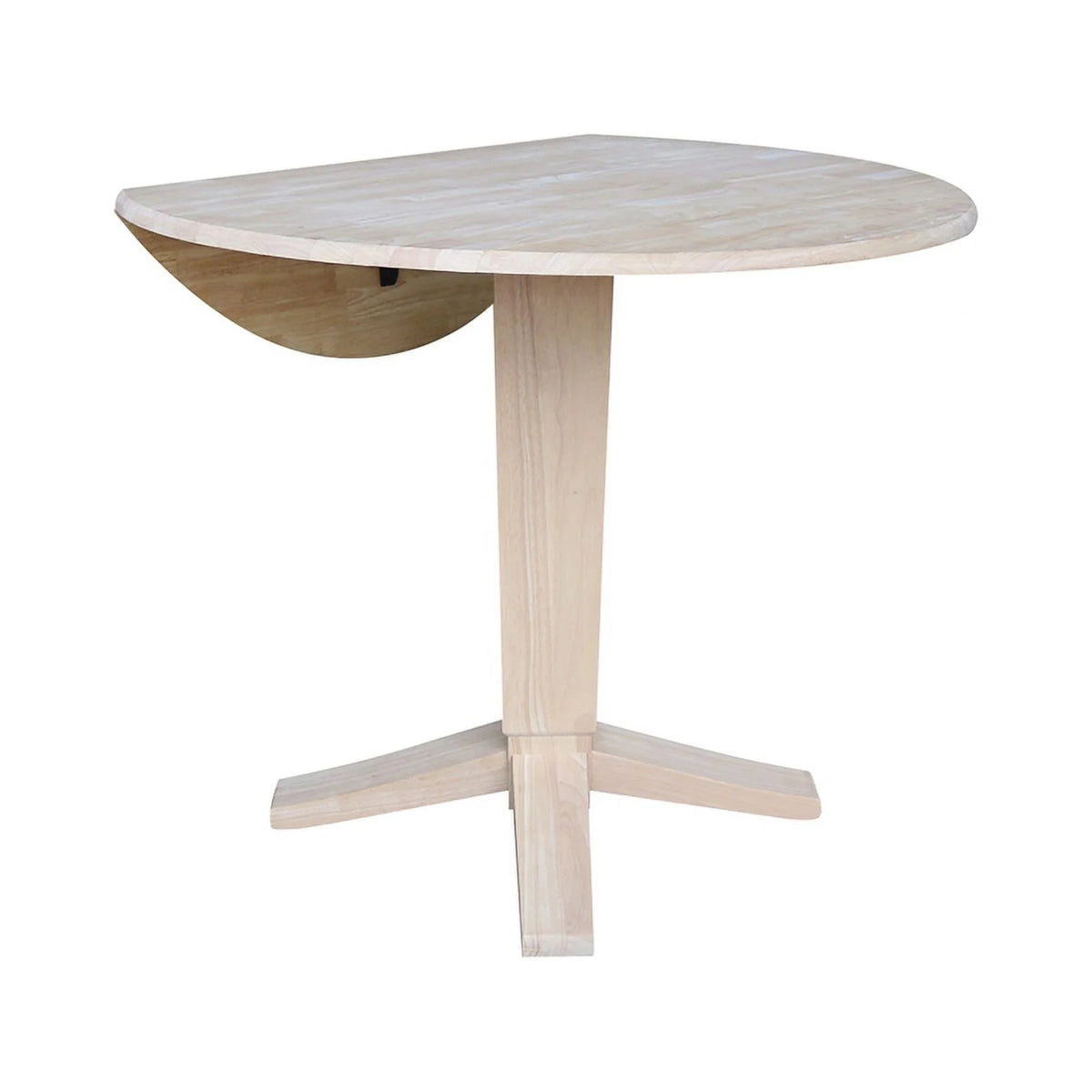 42" Round Solid Wood Drop Leaf Counter Height Dining Table R88029