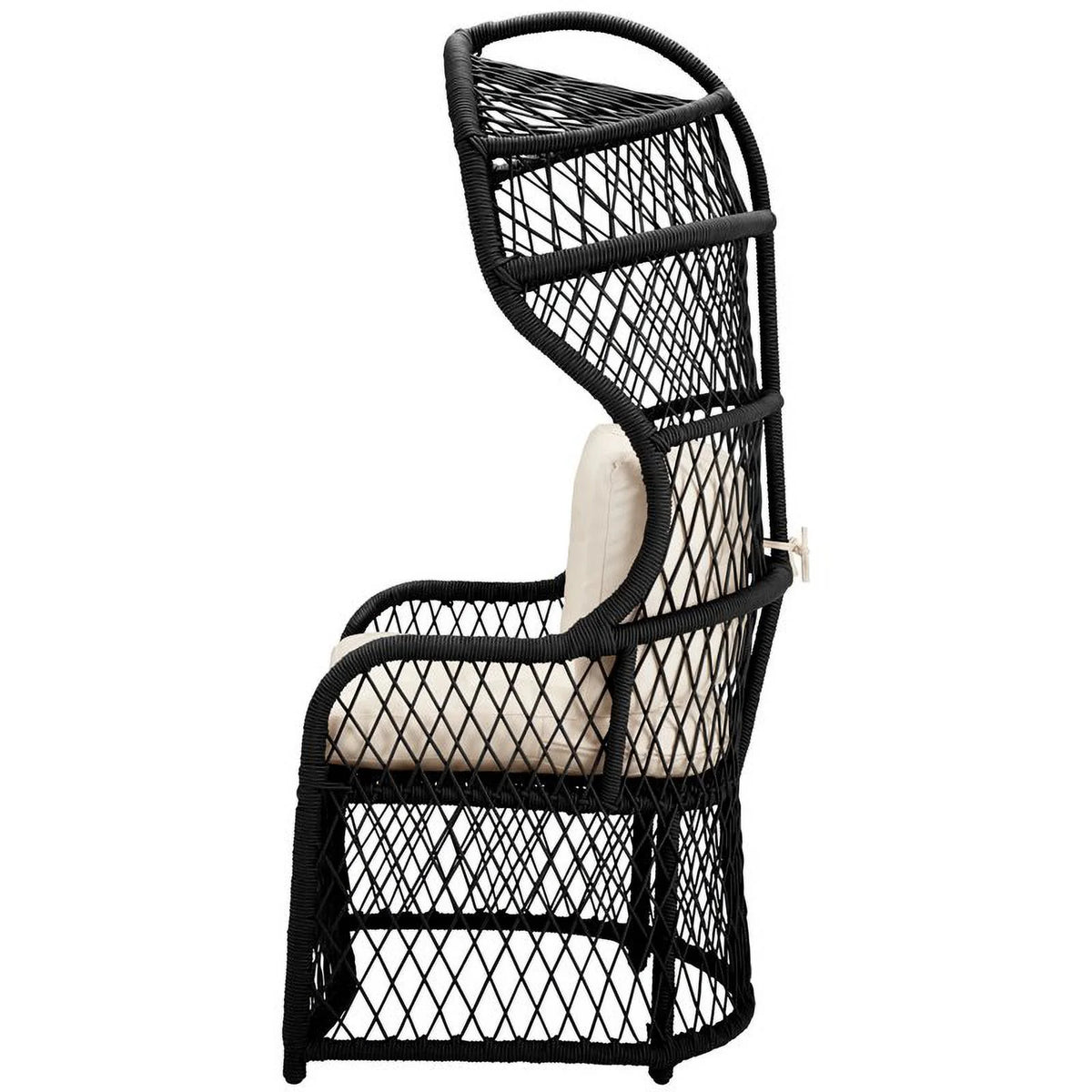 Aluminum Frame Outdoor High Chair in Black V10456