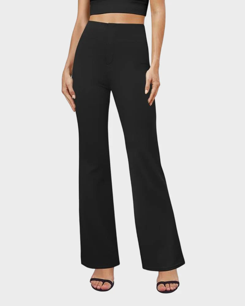 High Waist Bootcut Stretch Trousers K740589