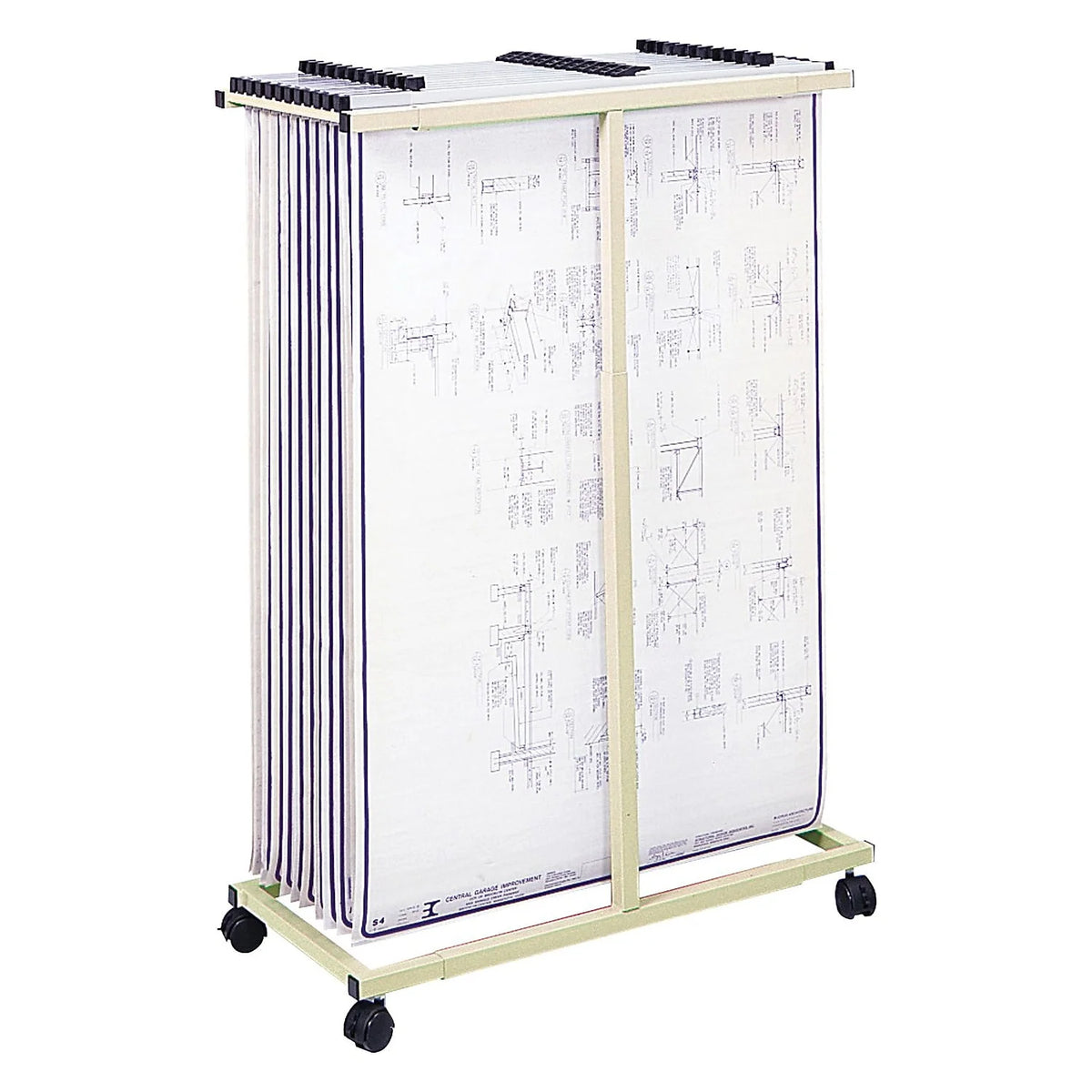 Mobile Vertical Metal File Stand K50223