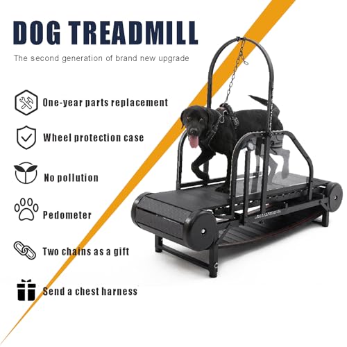 Non-Electric Dog Treadmill with Step Counter, Adjustable Incline & Brake C39096