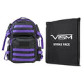 Tactical Backpack with Square Panels Black/Purple G4319