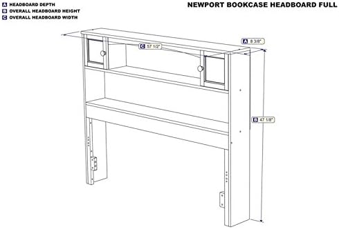 Full Bookcase Headboard in Espresso U259