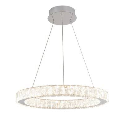 1 Light LED Drum Chandelier X287