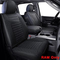 Black Waterproof Faux Leather Front Seat Covers C96354