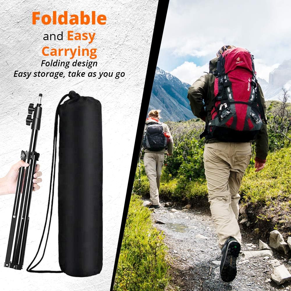 82 Inch Extendable Tripod with Phone Clip Mount I6236