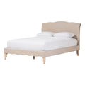 Beige Queen Platform Bed E193