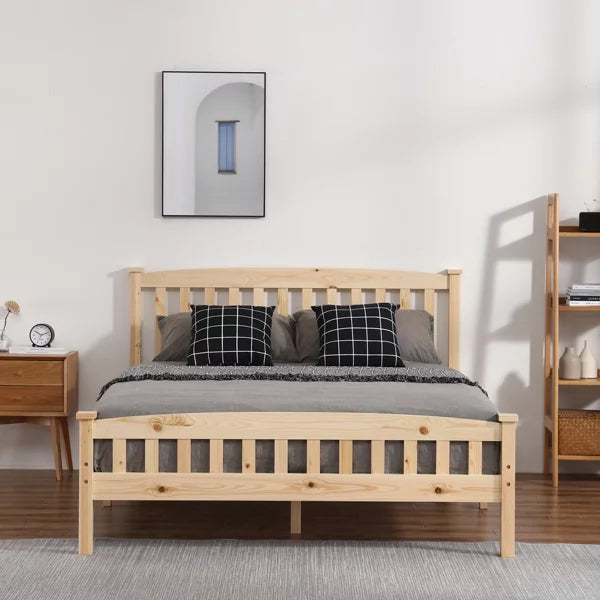 Solid Wood Platform Bed Frame Queen Size R93015