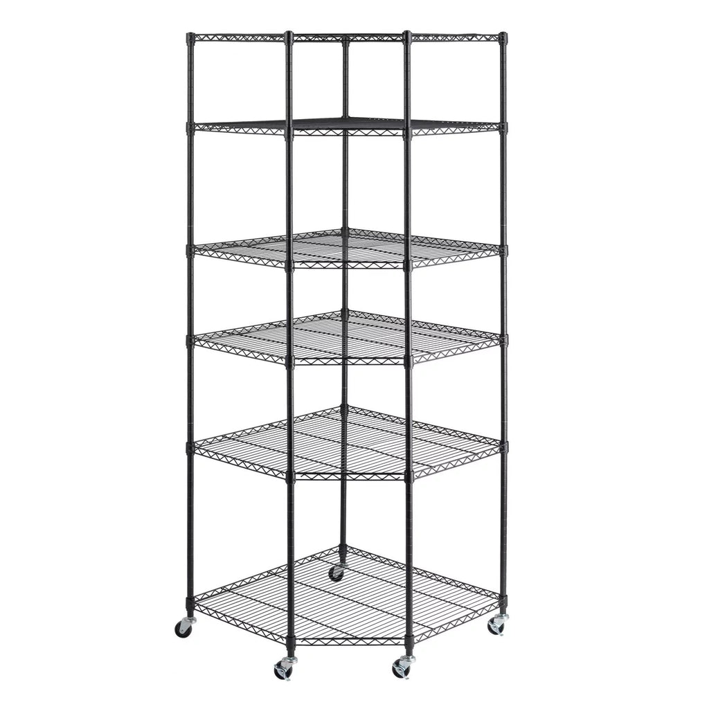 6 Tire Heavy Duty Steel Garage Storage Rack with Wheels Q785109