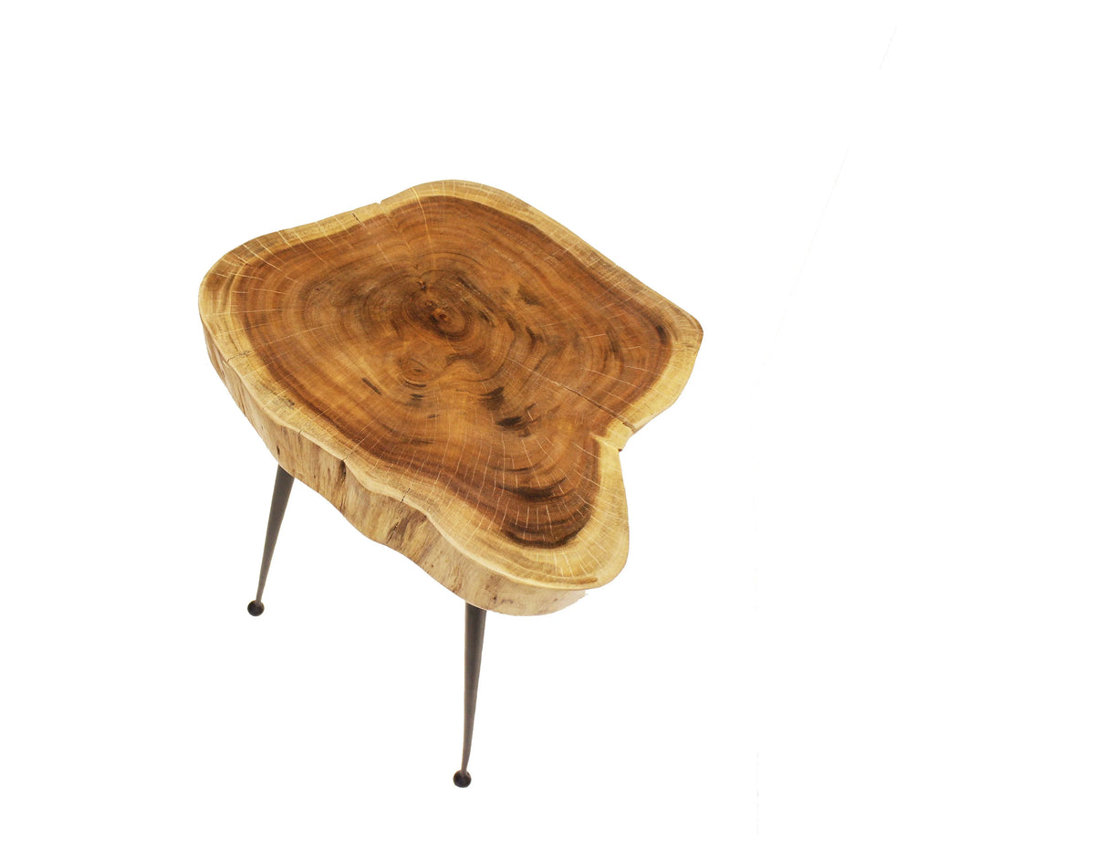Live Edge Acacia Wood Stool/Side Table P31407