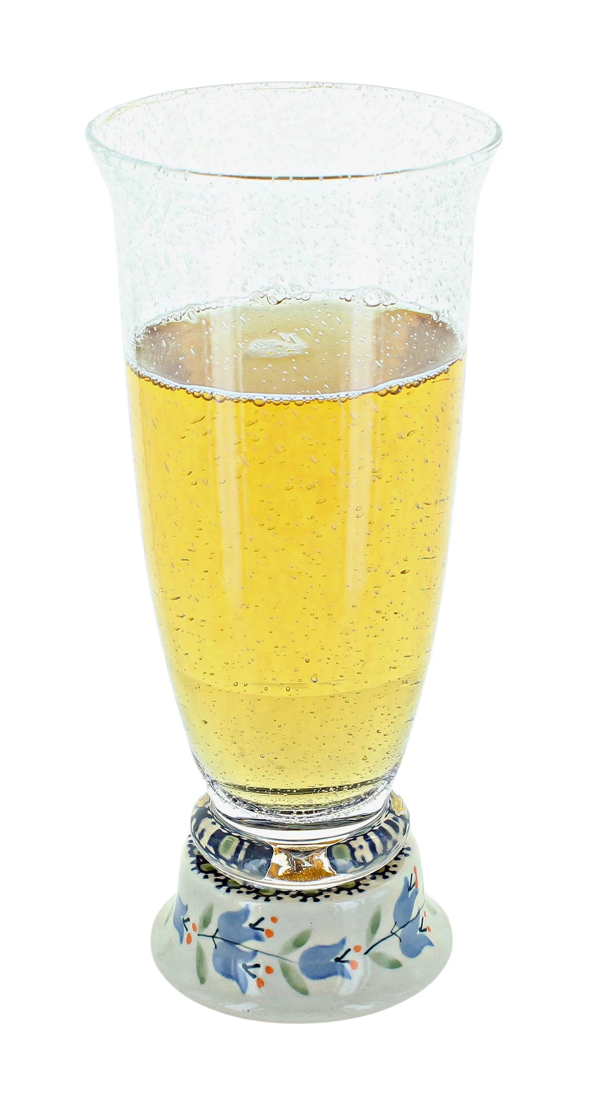 Blue Rose Polish Pottery Beer Glass C101339