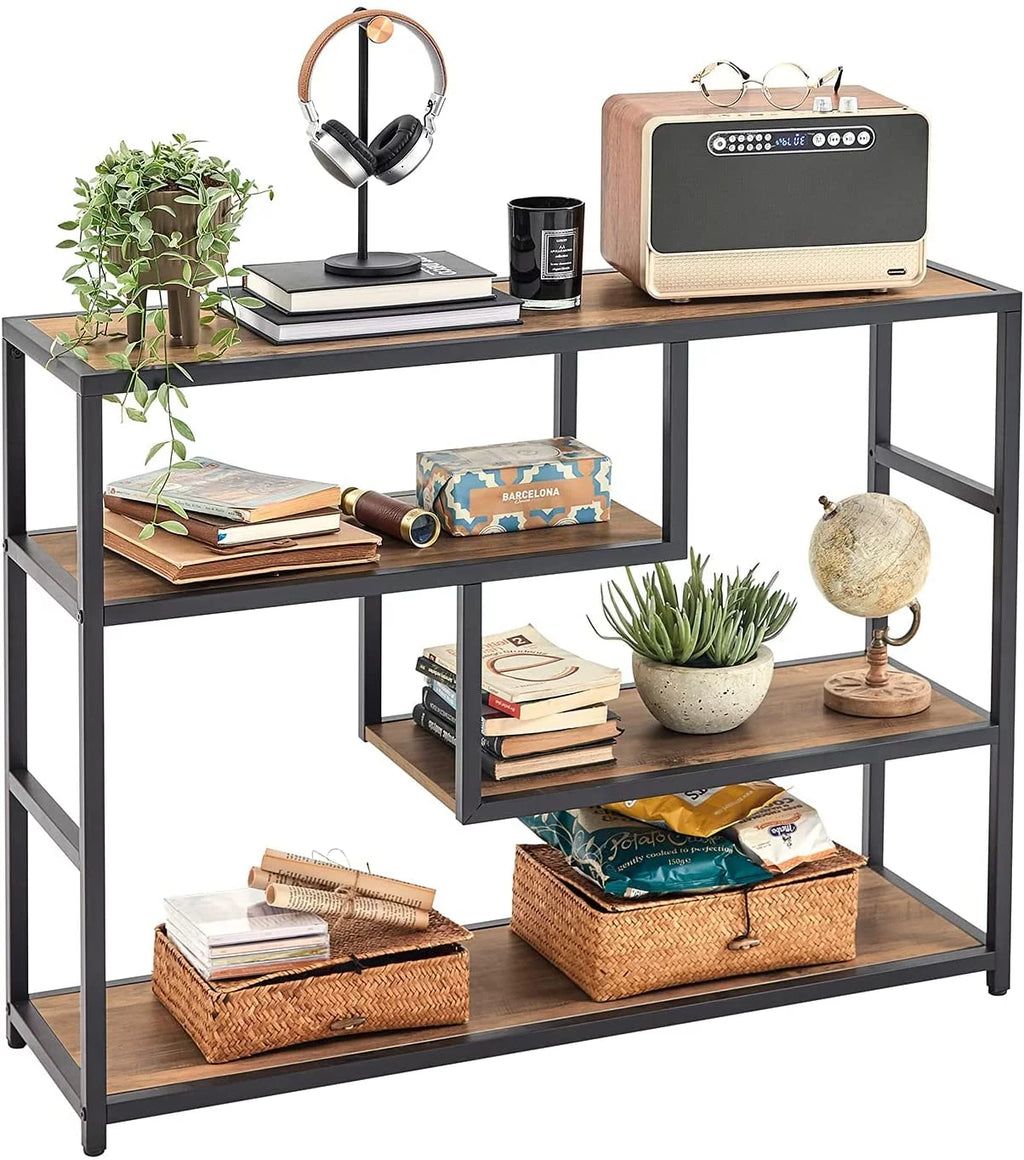 Narrow 4 Tier Wood Console Table J89848
