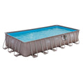 24 x 12 x 4.5' Rectangle Above Ground Frame Swimming Pool Set Y623409
