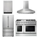 48 Propane Gas Range, Range Hood, Refrigerator, Dishwasher T132