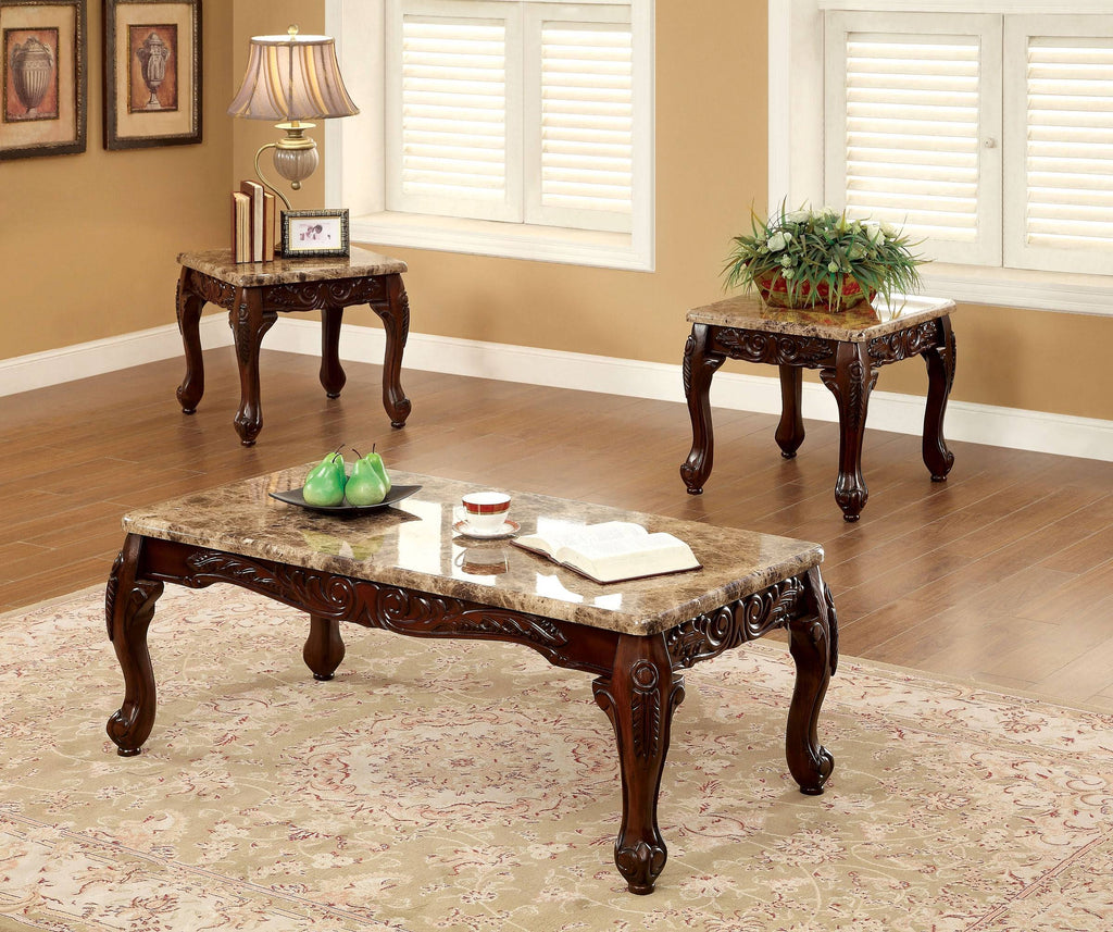3 Piece Dark Oak Table Set F50606