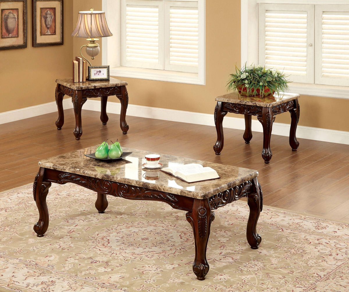 3 Piece Dark Oak Table Set F50606