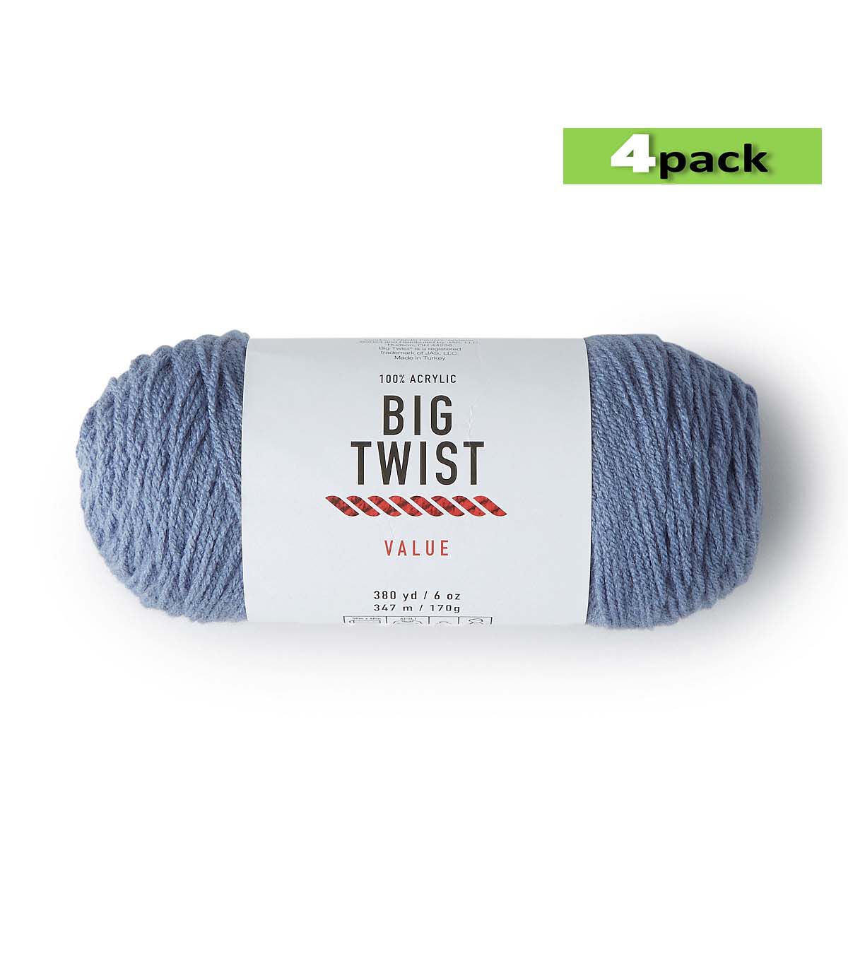 Denim Blue Medium Weight Acrylic Yarn B422744