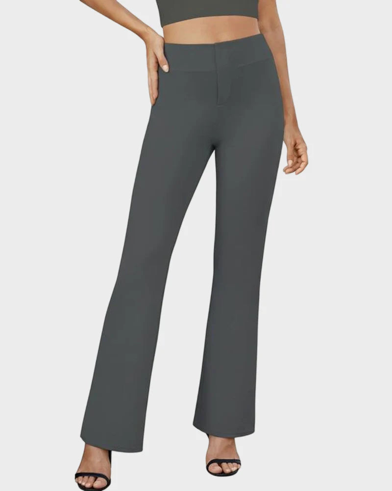 High Waist Bootcut Stretch Trousers K740589