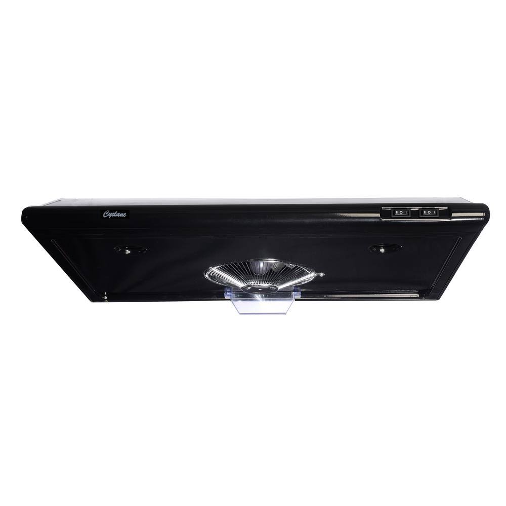 Black Ducted Under Cabinet Range Hood H62869