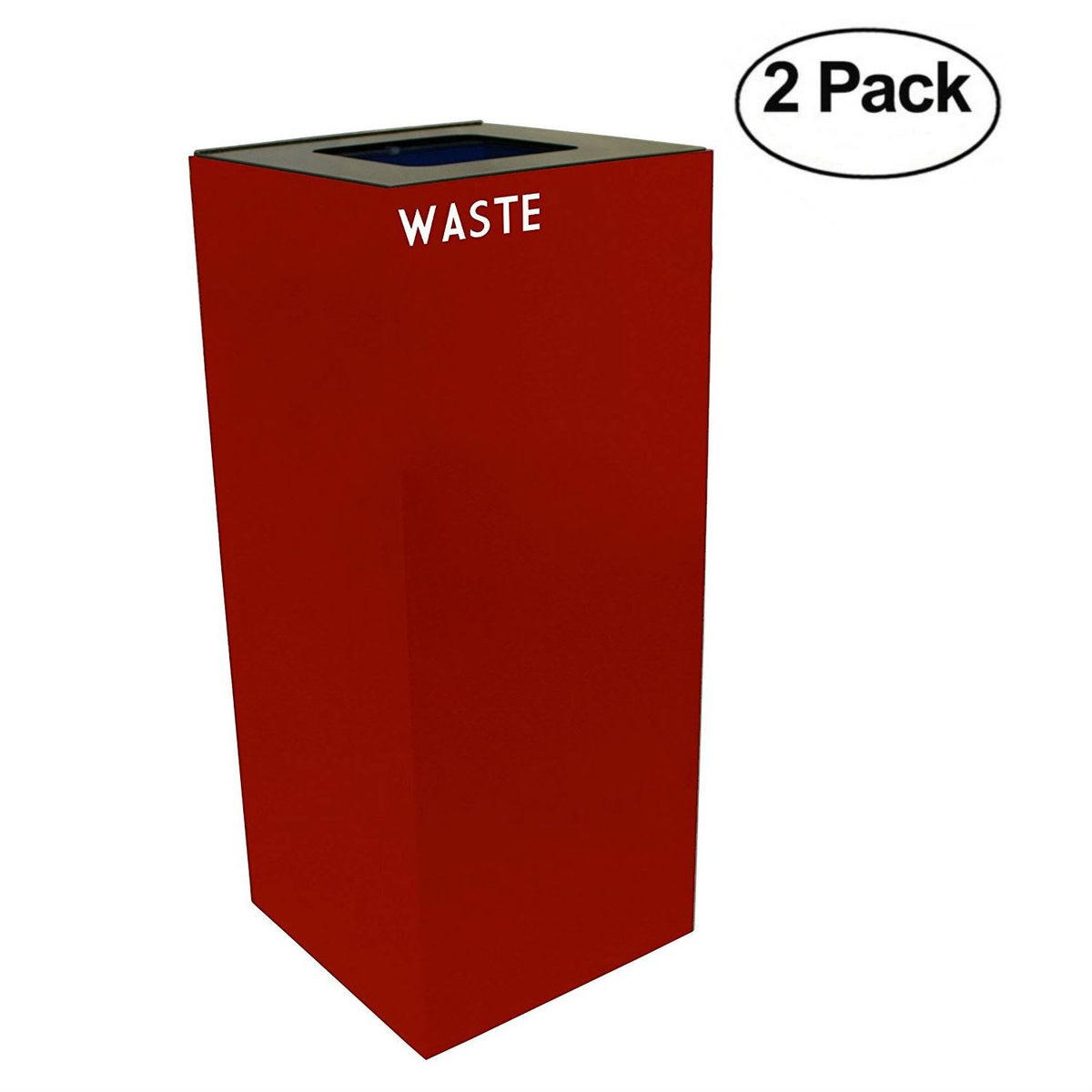 36 gal Steel Recycling Receptacle Set of 2 D79913