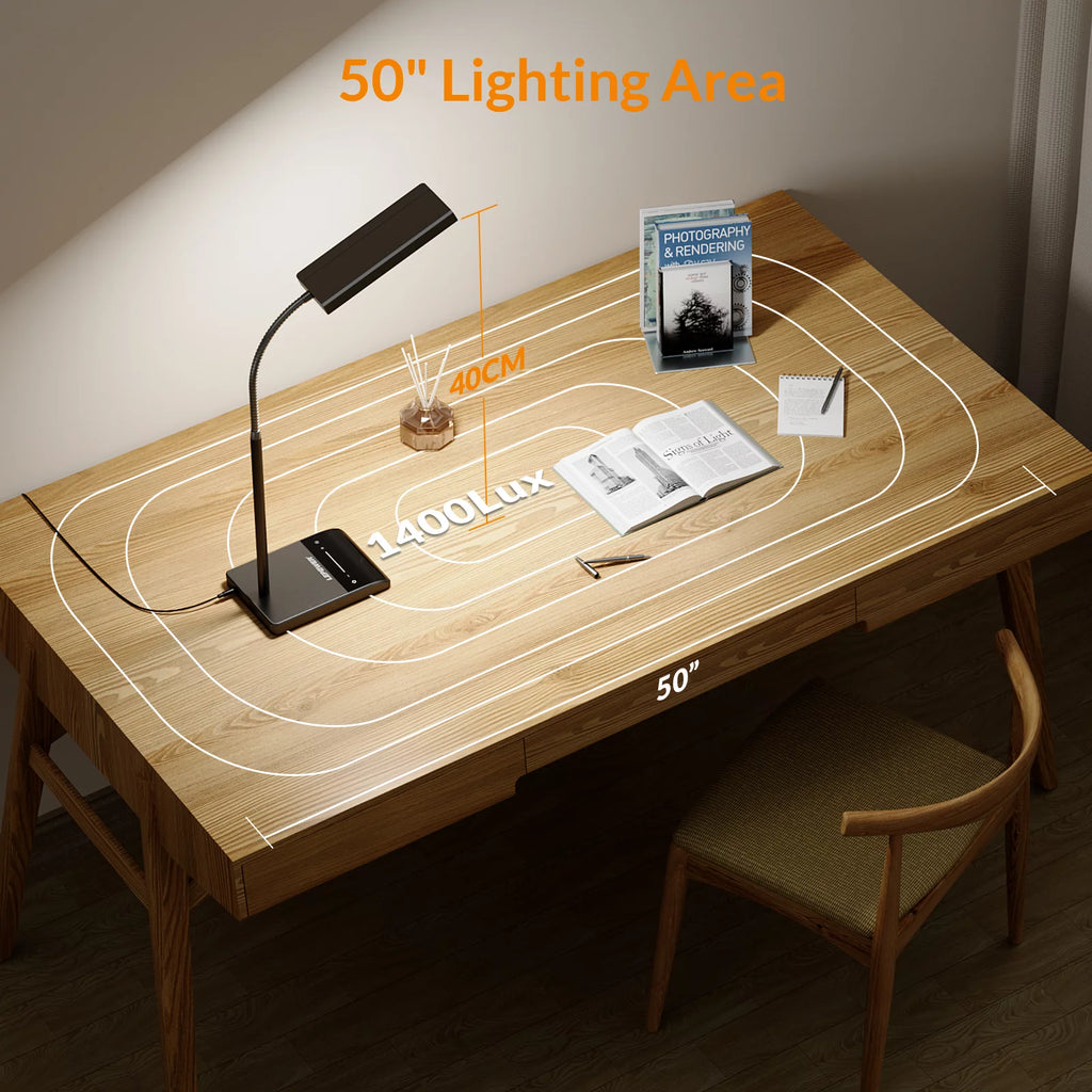 800LM 12W LED Desk Lamp with 50 Lighting Modes G401