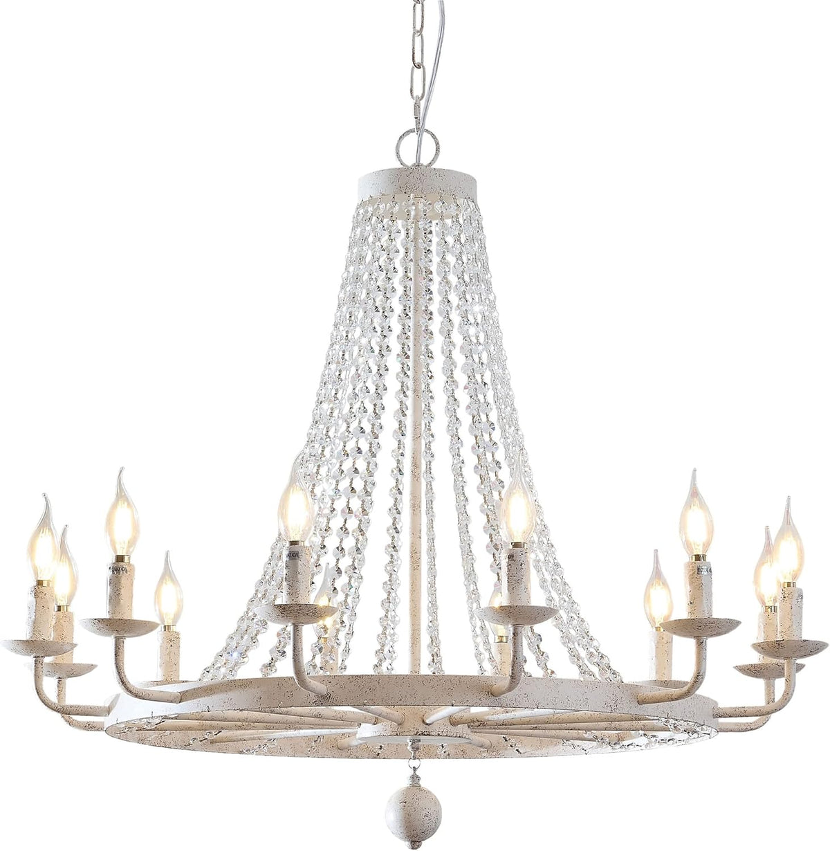 Gold 8 Light Crystal Chandelier I324