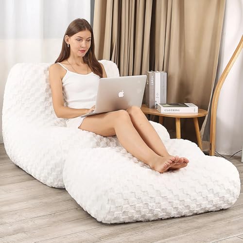 Green Bean Bag Chair with Footstool P257029