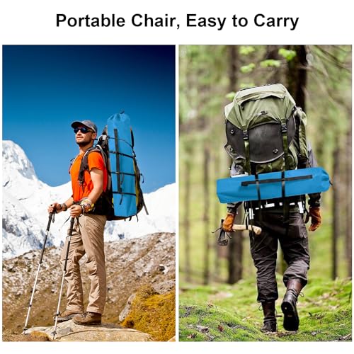Folding Camping Chair with Cooler Bag, Blue G8176