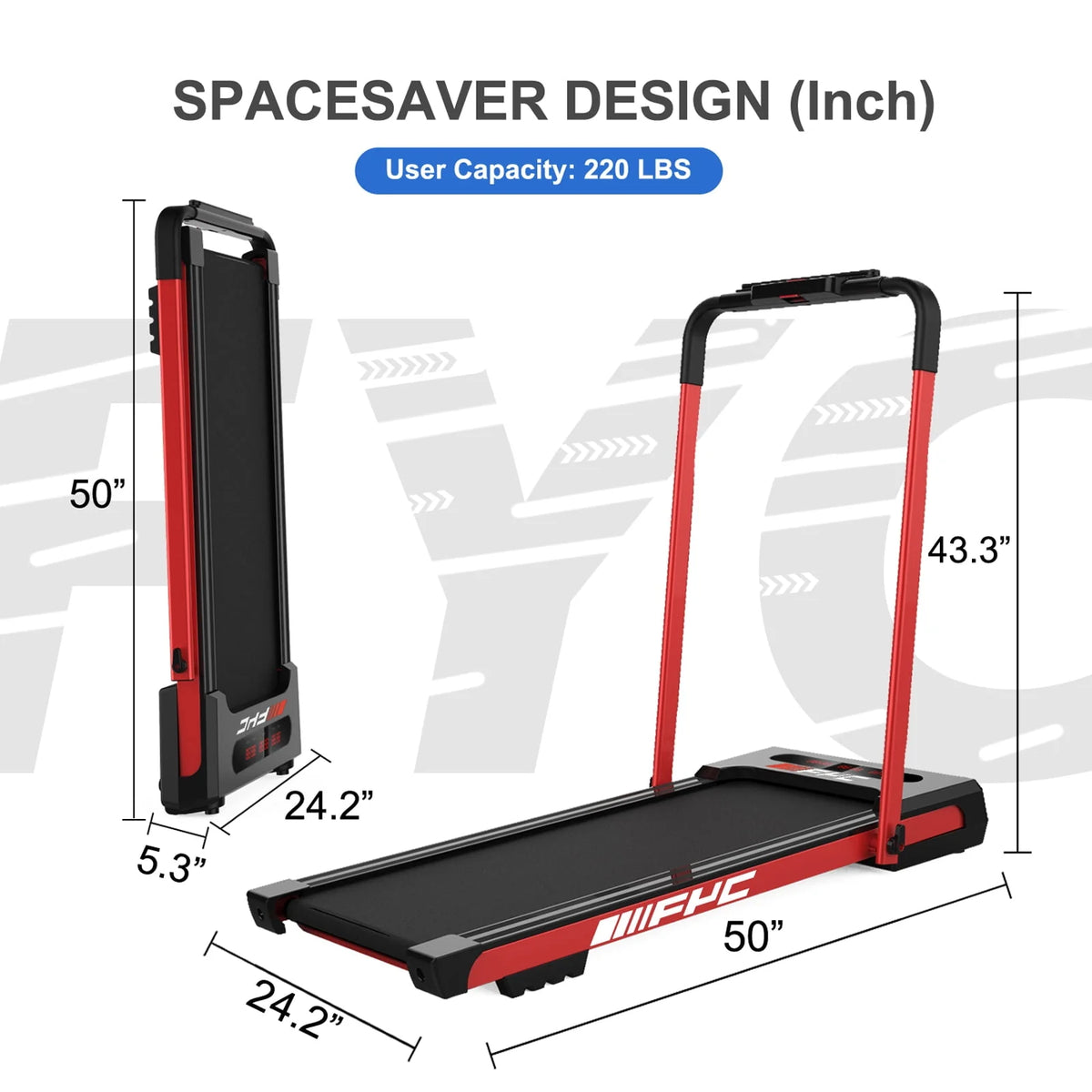 2.5 HP Folding Treadmill with LCD Display L61937