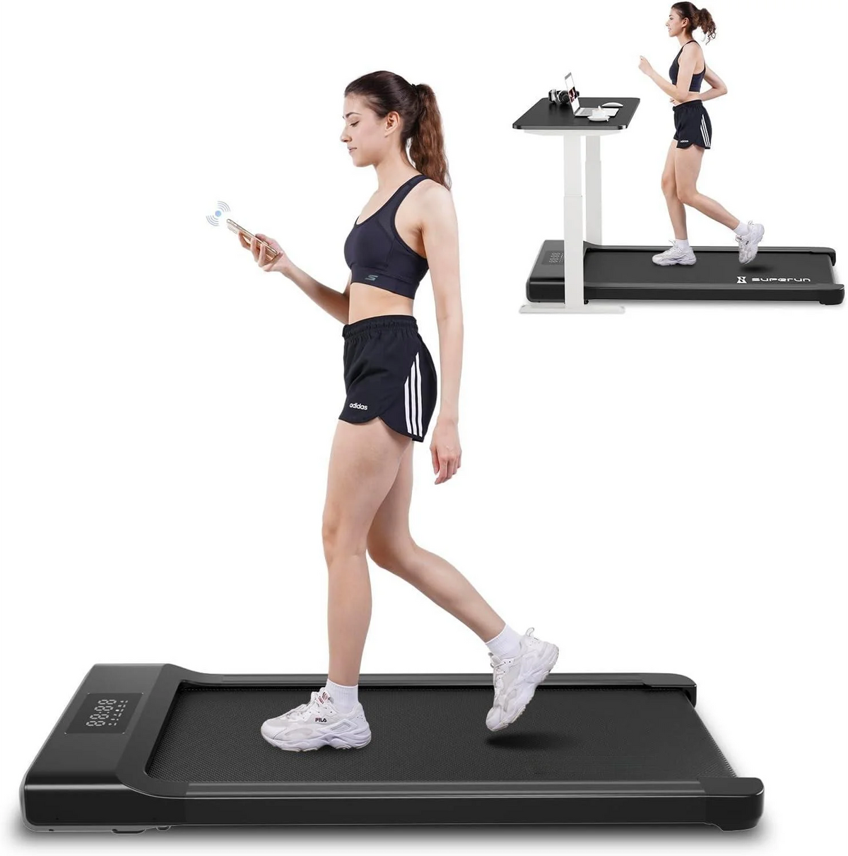 300lb 2.5HP Under Desk Treadmill with LED Display O5681