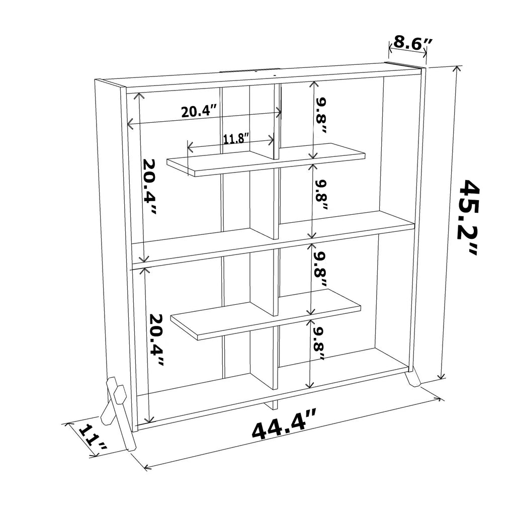 4 Tier Wood Bookshelf S239573