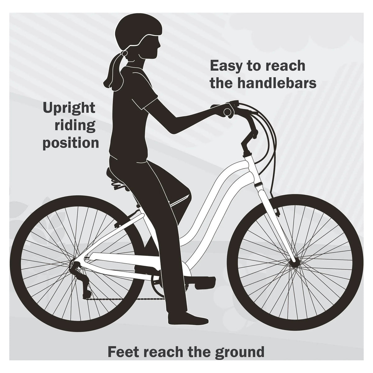 Charcoal 26 In. Single-Speed Cruiser Bike V1144