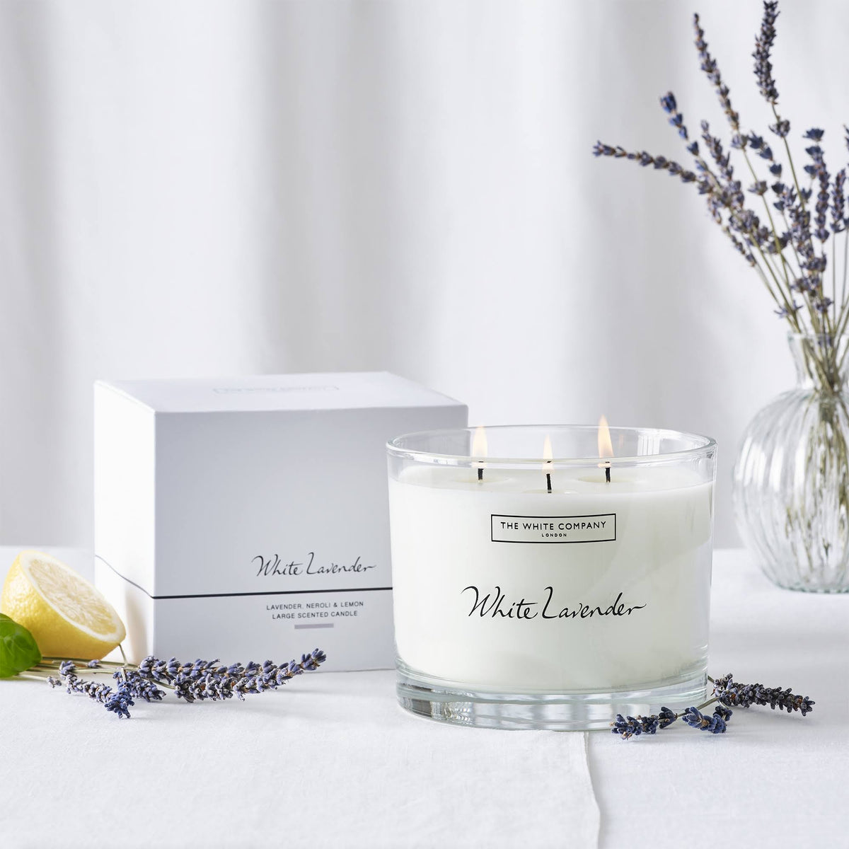 White Lavender Large Candle H382959