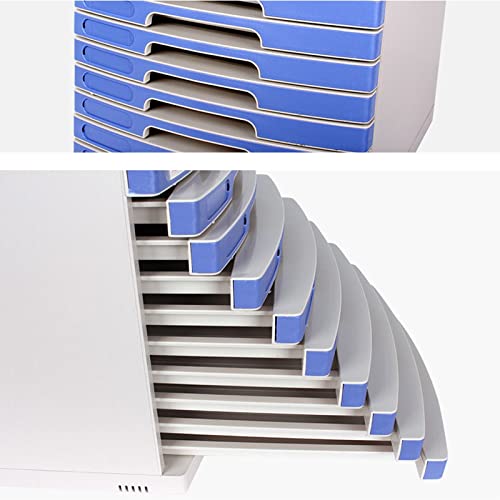 10 Layers Lockable Flat Blue File Cabinet X420295