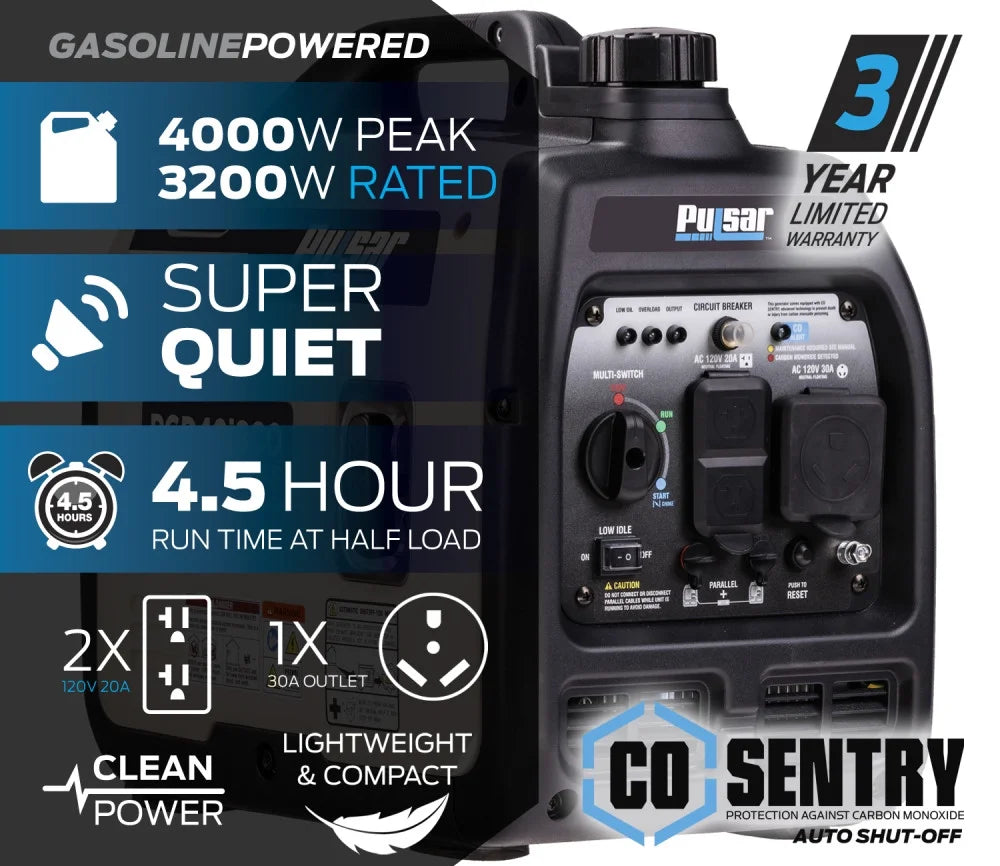 4000-Watt Super Quiet Gas Powered Inverter Generator T203