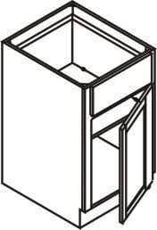 White Inset Raised Panel Base Cabinet Z29925