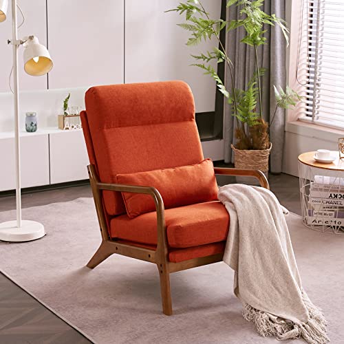 White Teddy Fleece Upholstered Accent Chair with Pillow H723
