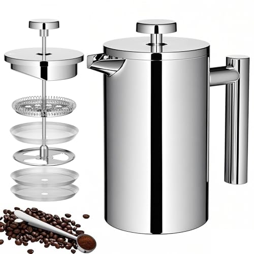 600ml Double-Wall Insulated Stainless Steel French Press B475592
