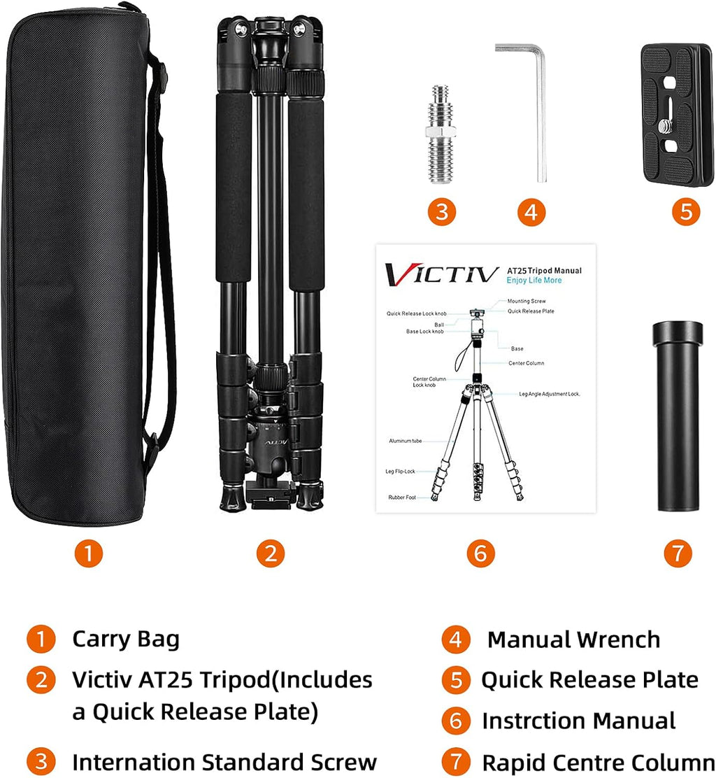 Compact Aluminum Camera Tripod with 360 Degree Ball Head D36095