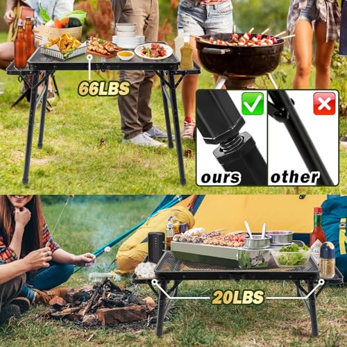 2.5 FT Mesh Metal Folding Picnic Table F2261